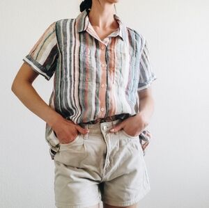 L.L. Bean button front camp shirt